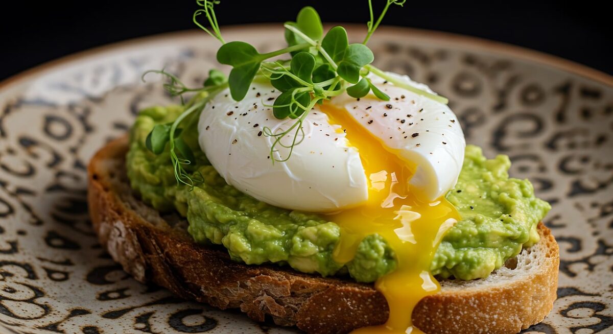 toast a l avocat avec jaune d oeuf