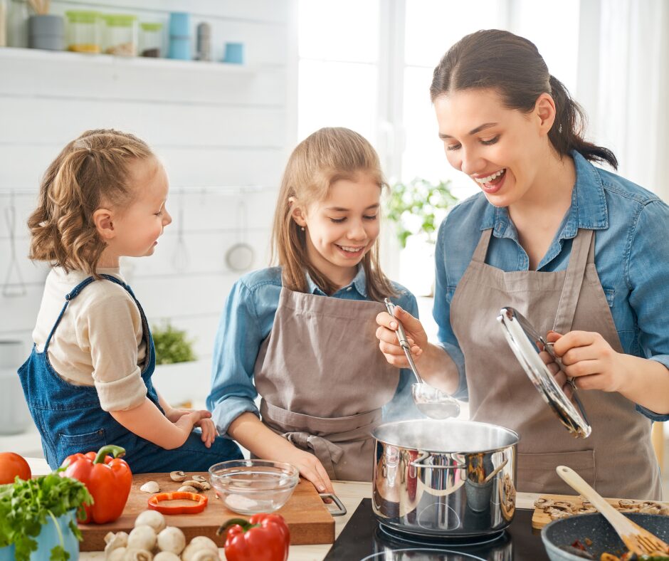 moment en famille en cuisine