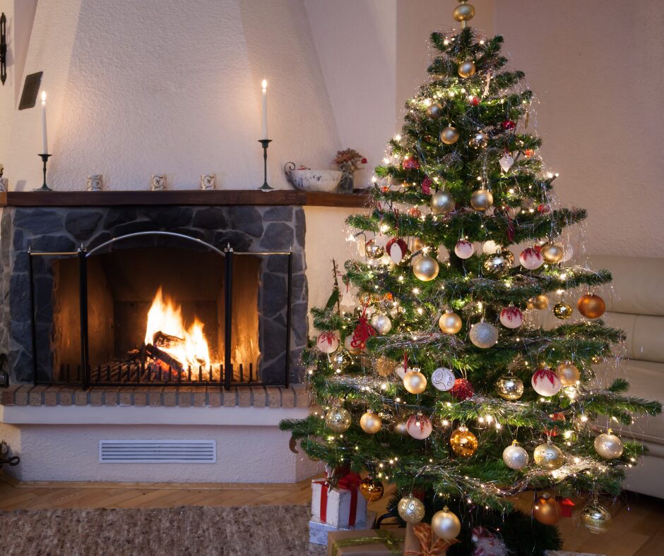 sapin noel dans salon