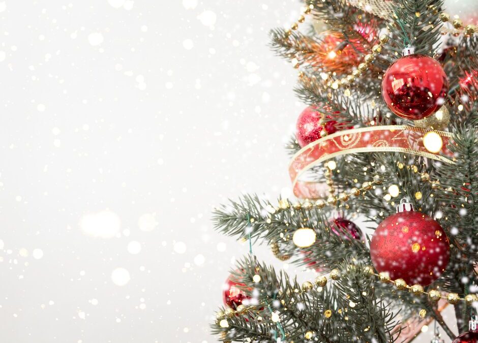 sapin noel deco rouge