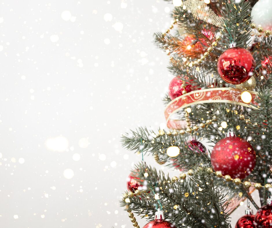 sapin noel deco rouge