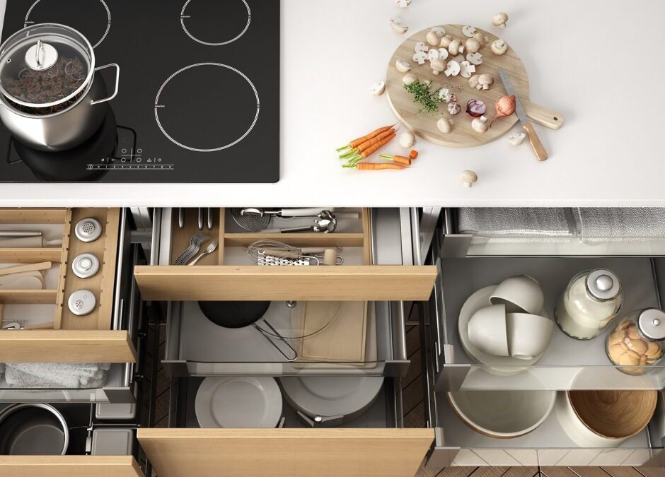 tiroirs cuisine equipee
